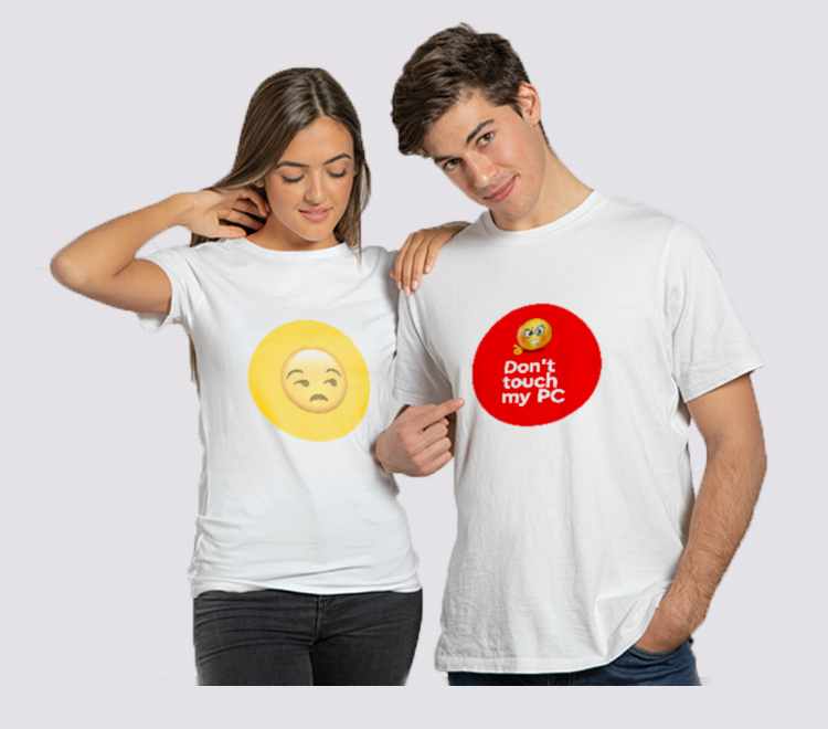 Custom-printed T-shirts