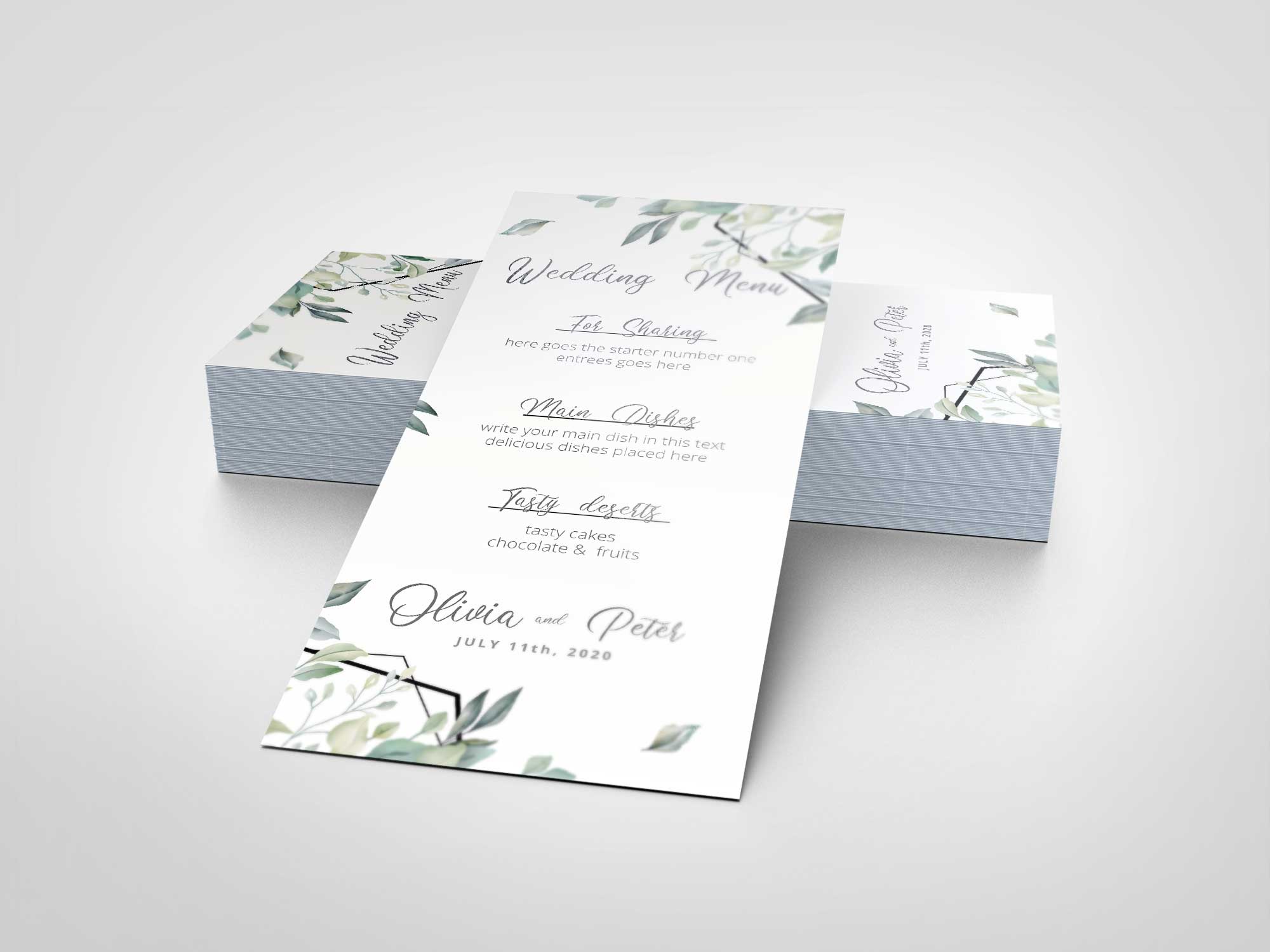 Single-sided Rack card